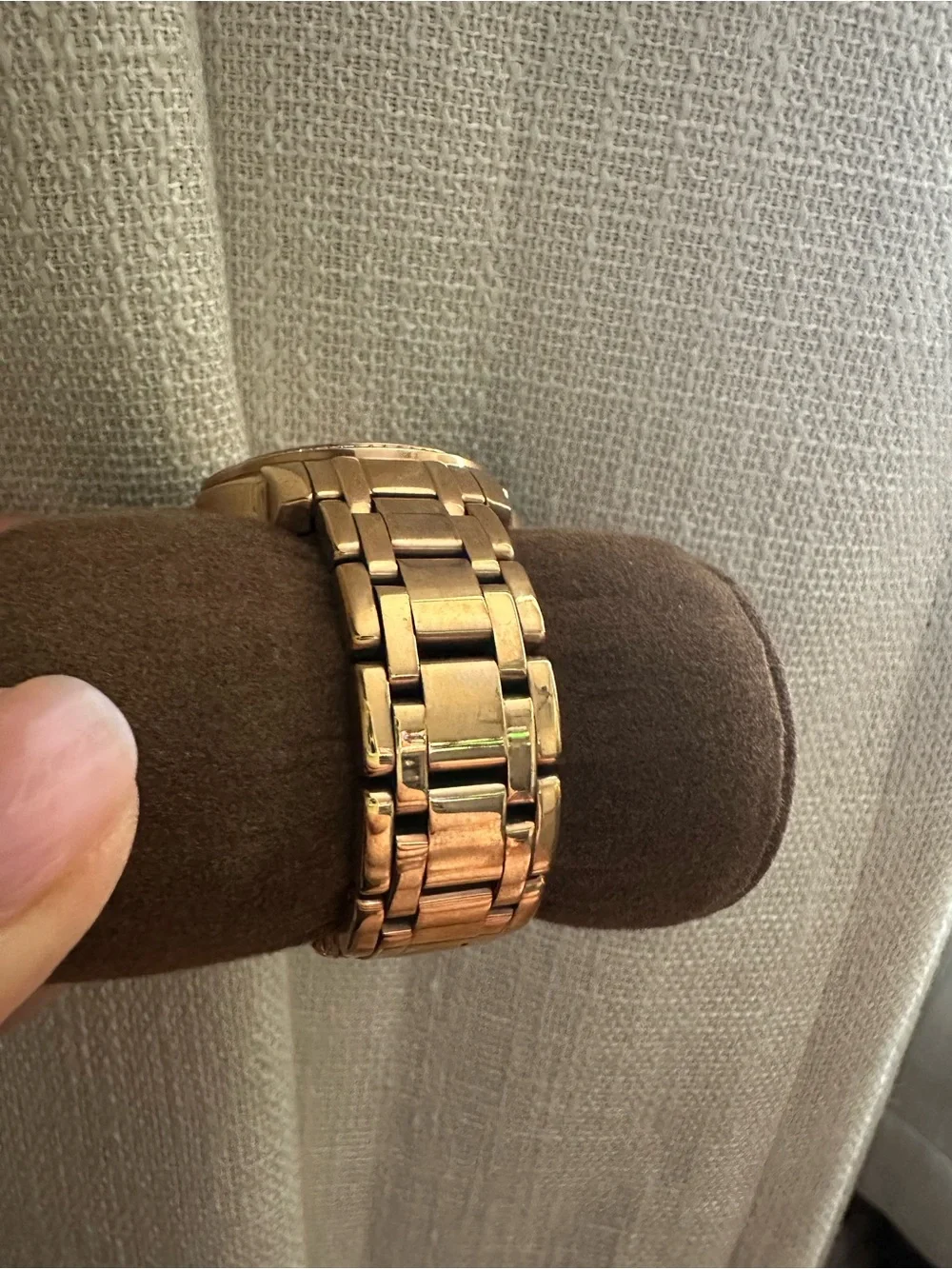 Michael Kors Rose Gold Crystal Bezel Chronograph Bracelet Watch